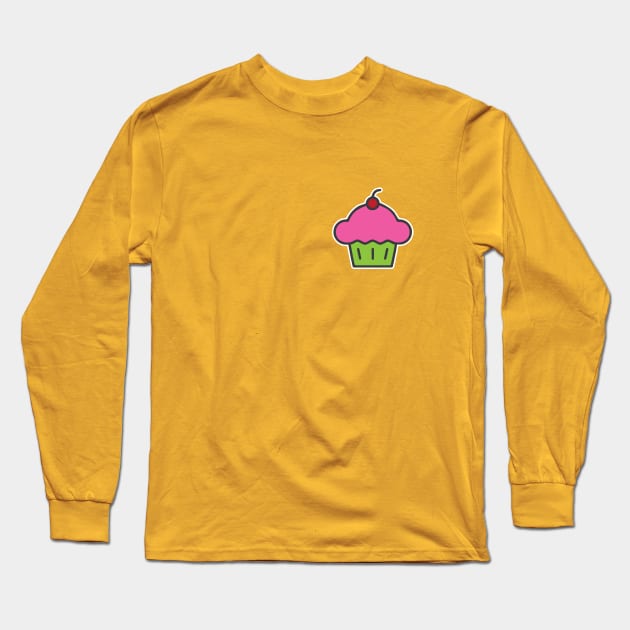 Cute Cupcake Long Sleeve T-Shirt by SolarSailor